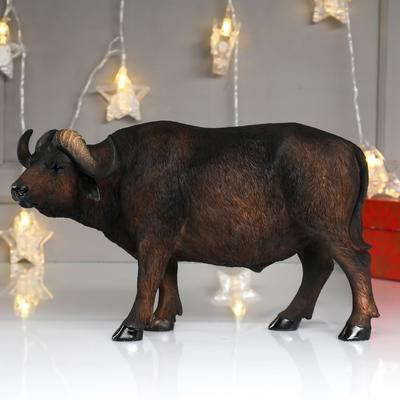 статуэтка буйвол, символ 2021 бык, интерьерная фигура нецке, декоративная фигура буйвол, новогодняя фигура бык, бык фигура полистоун, купить символ 2021, символ 2021 фото, фигура буйвол цена, новогодний сувенир, интерьерный декор