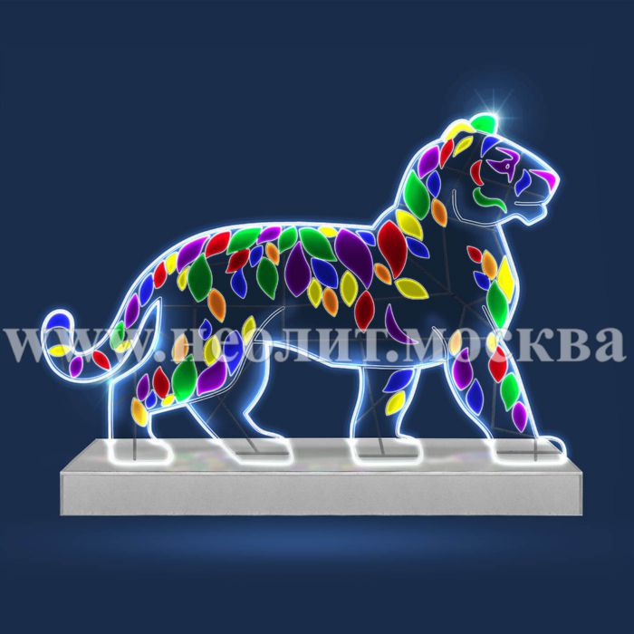 светящаяся фигура тигр 3D, световая фигура тигр, светодиодная фигура тигр, световая фигура тигр, купить светодиодную фигуру, светящийся тигр фото, светодиодный тигр цена, светящиеся фигуры 3d, символ 2022 тигр, новогодняя фигура тигр