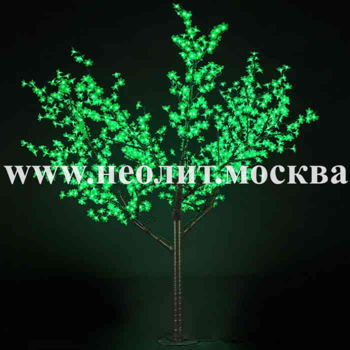 сакура светящаяся зеленый, светящаяся сакура 190 см, световое дерево сакура, светодиодное дерево сакура, купить светодиодную сакуру, светящееся дерево сакура цена, светодиодное дерево сакура фото, световые деревья, светодиодные деревья