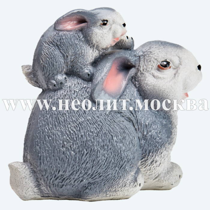 новинка 2021, фигура зайчиха с зайчатами, фигура для дачи заяц, декоративная фигура заяц, садовая фигура заяц, купить фигуру зайца, фигура заяц фото, фигура заяц цена, садовая фигура