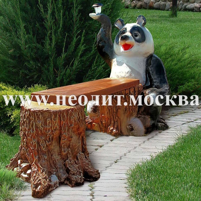 садовая фигура панда, декоративная фигура панда, объемная фигура панда, парковые скульптуры панда, фигура панда большого размера, фигура панда фото, фигура панда цена
