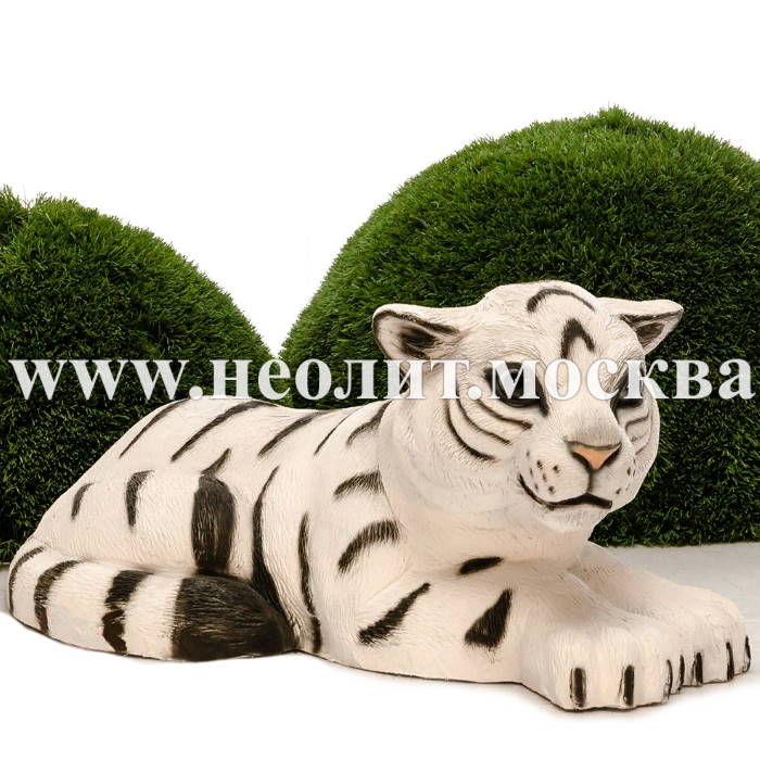 новинка 2021, фигура белый тигренок, фигура тигренок, садовая фигура тигренок, декоративная фигура тигренок, купить фигуру тигренка, фигура тигренок фото, фигура тигренок цена