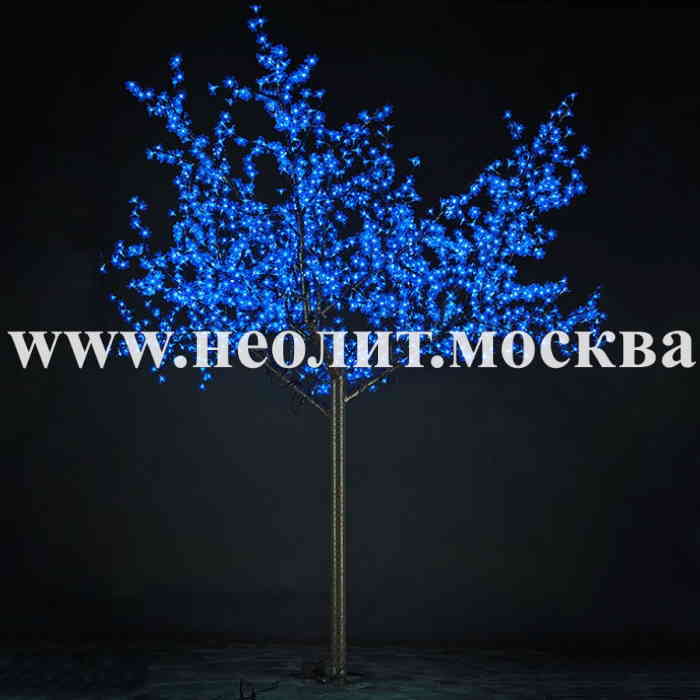 сакура светящаяся синяя, светящаяся сакура 250 см, световое дерево сакура, светодиодное дерево сакура, купить светодиодную сакуру, светящееся дерево сакура цена, светодиодное дерево сакура фото, световые деревья, светодиодные деревья