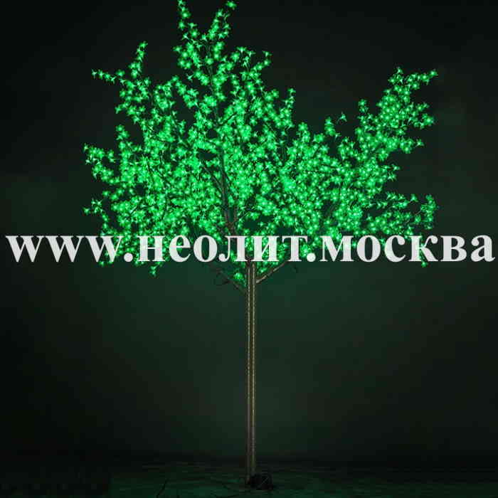 зеленая сакура светящаяся, светящаяся сакура 250 см, световое дерево сакура, светодиодное дерево сакура, купить светодиодную сакуру, светящееся дерево сакура цена, светодиодное дерево сакура фото, световые деревья, светодиодные деревья