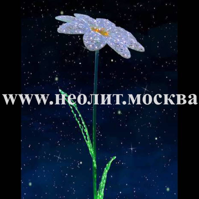 светящаяся фигура цветок ромашка, световая ромашка, светодиодная фигура ромашка, купить светодиодный цветок, светящийся цветок фото, светящийся цветок цена, светящиеся фигуры 3d